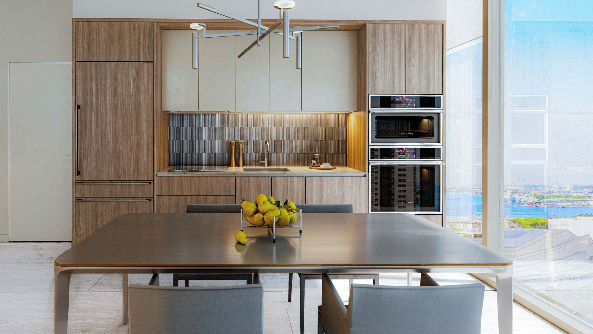 Cocina y comedor de una residencia
