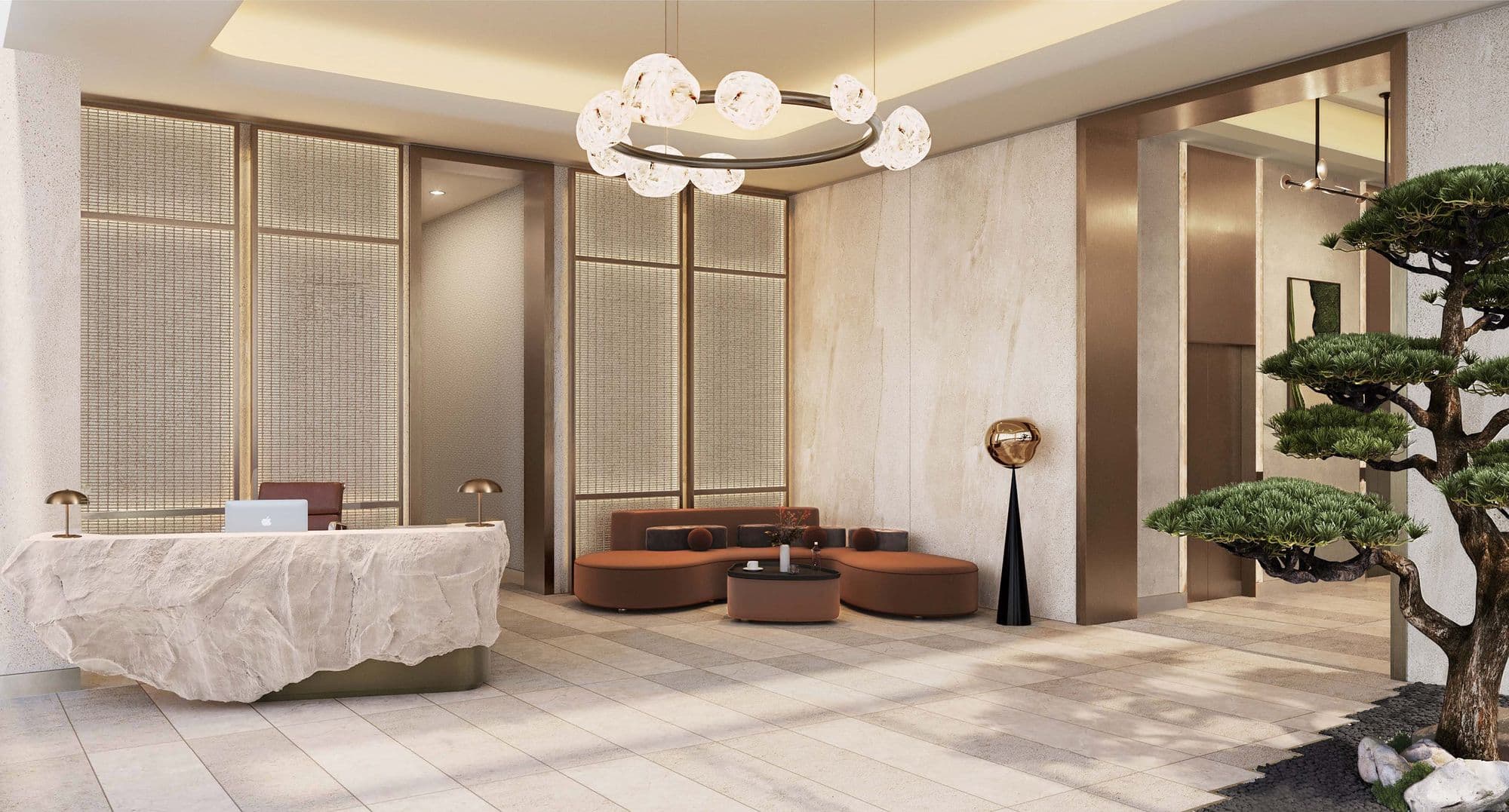 El lobby y la recepción