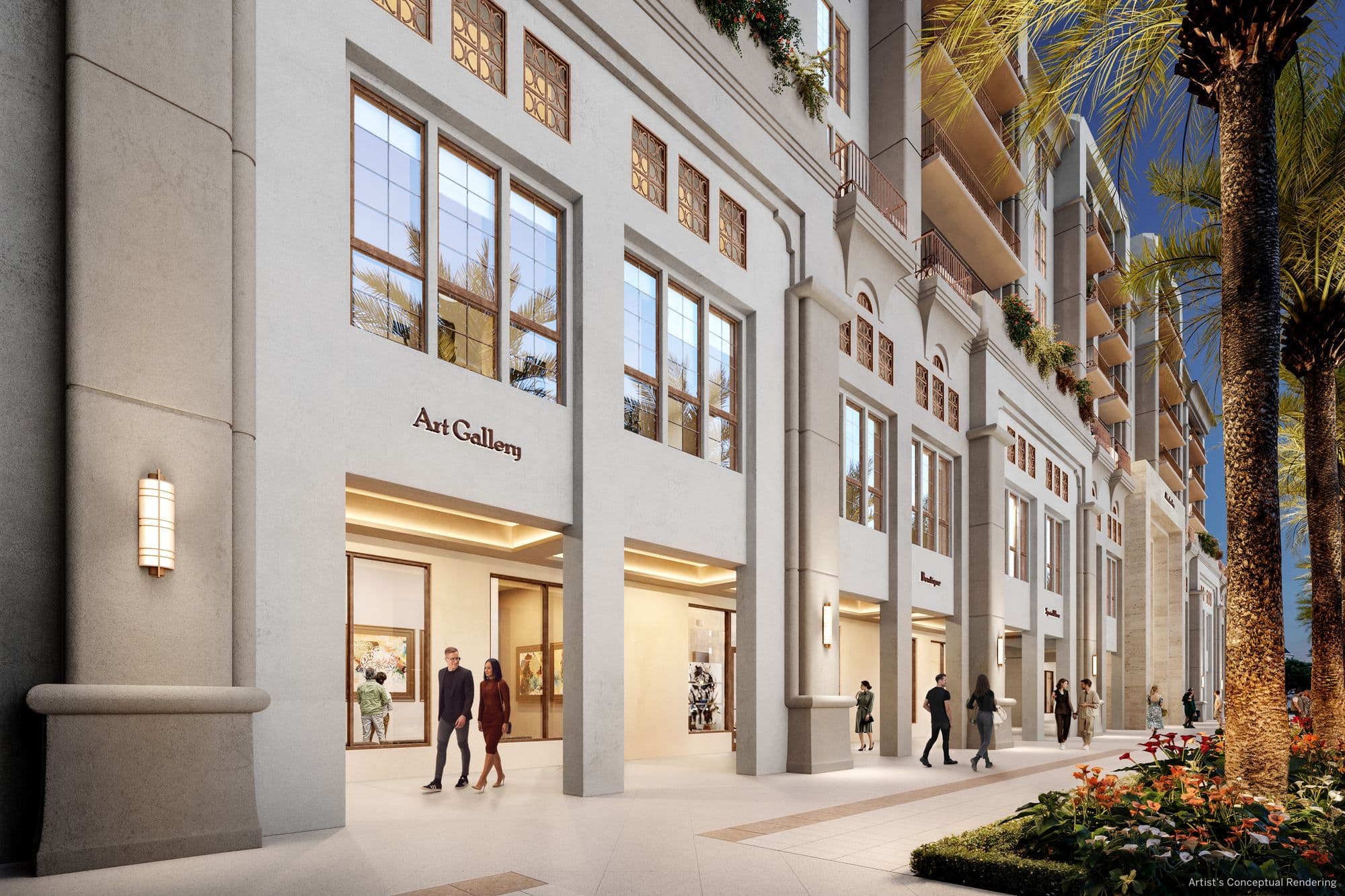 Arcada comercial en la planta baja