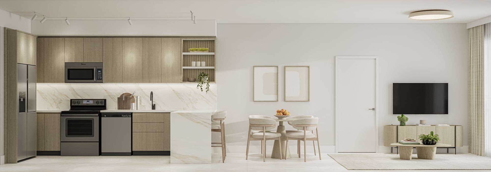 Cocina abierta a la sala