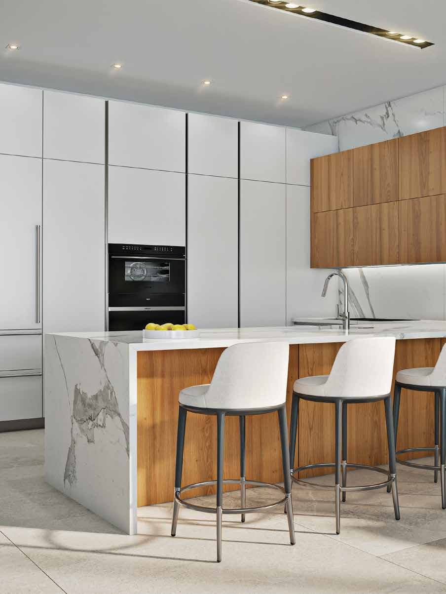 Cocina con gabinetes italianos