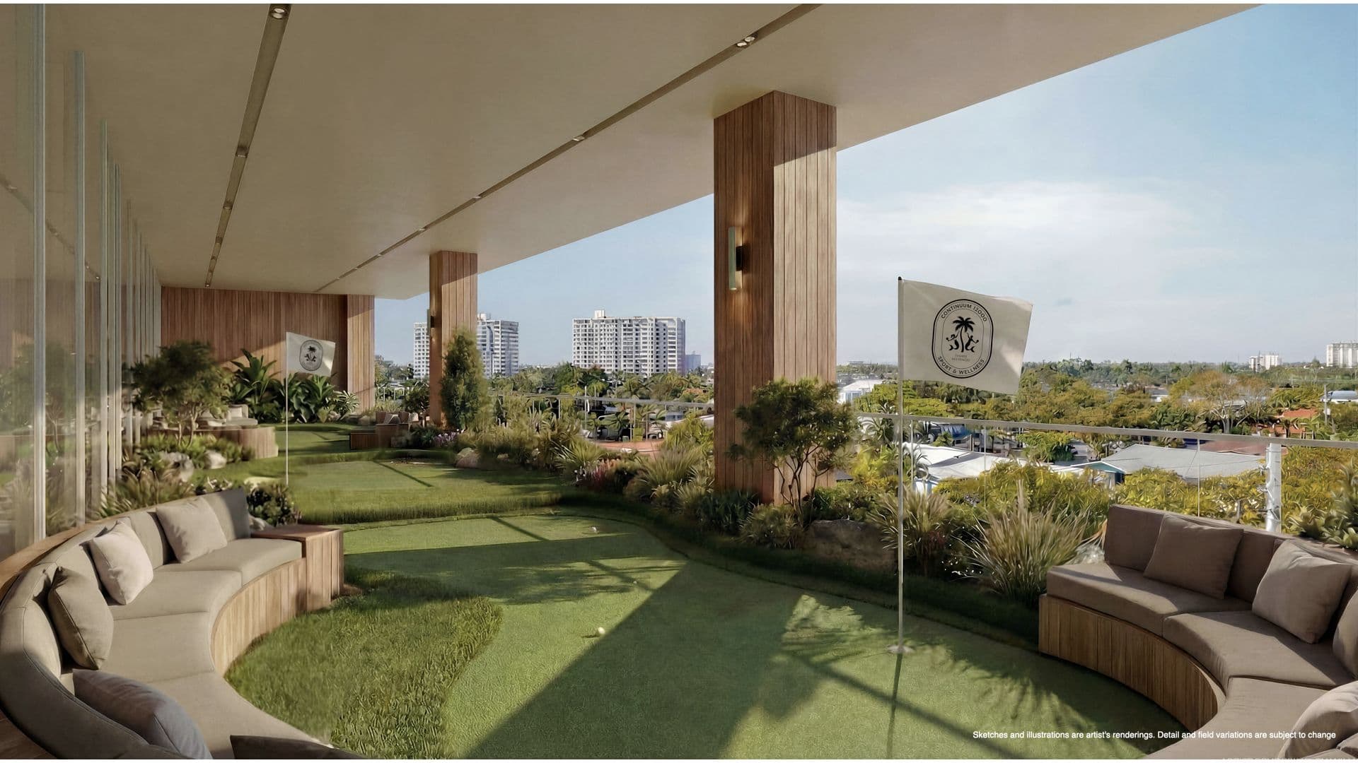 Putting green al aire libre
