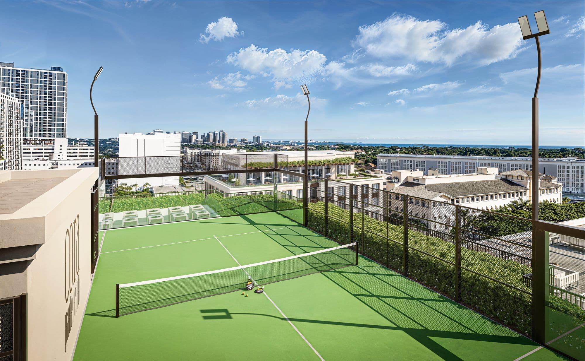 Cancha de pádel en la azotea
