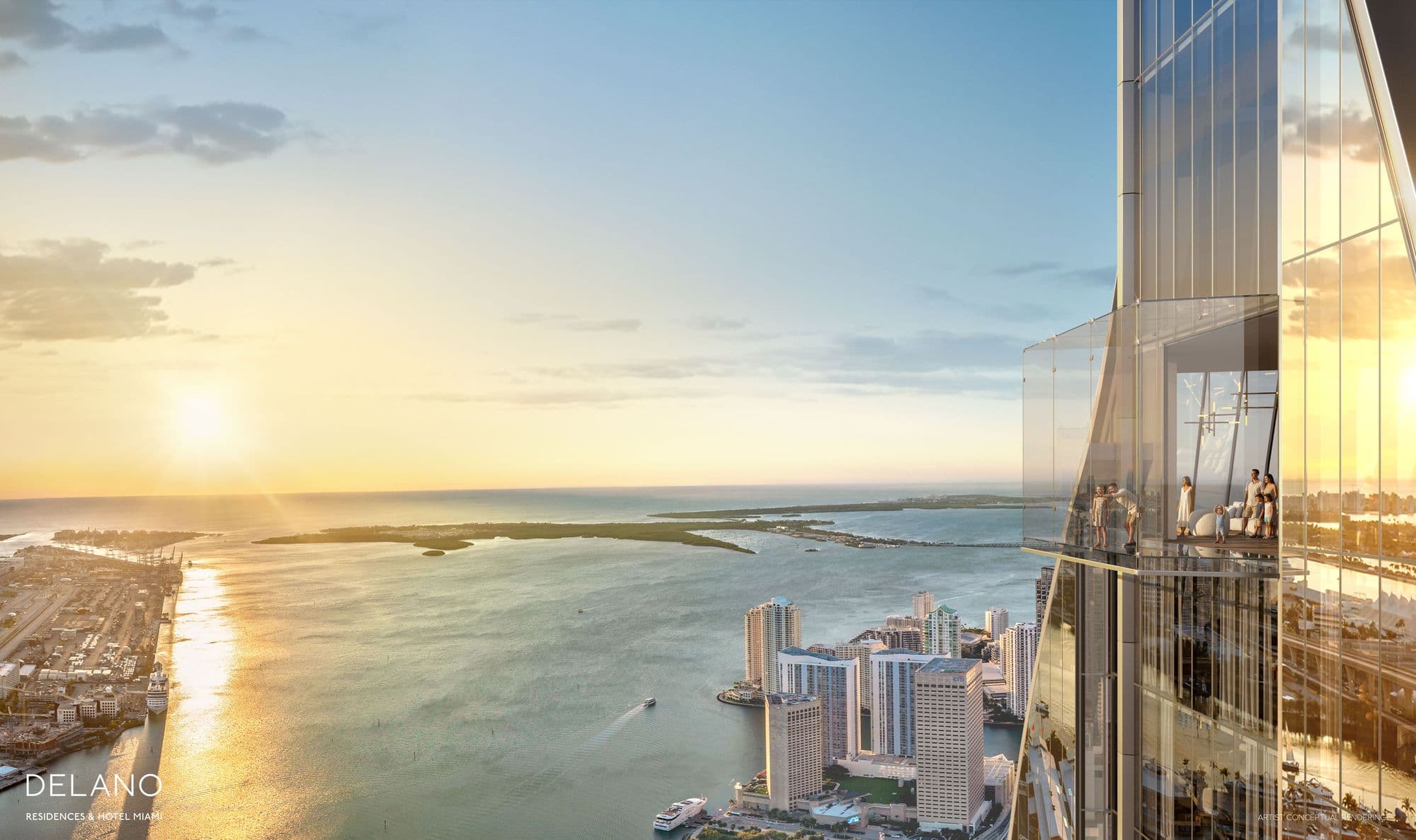 El mirador, a más de 850 pies sobre la ciudad