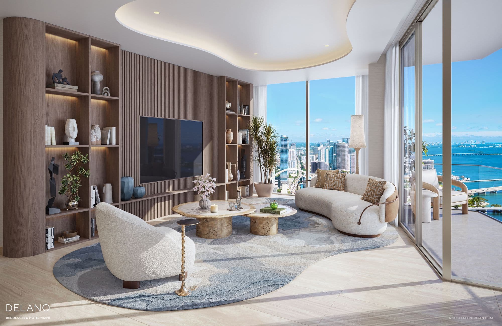 Sala de una residencia de D Residences