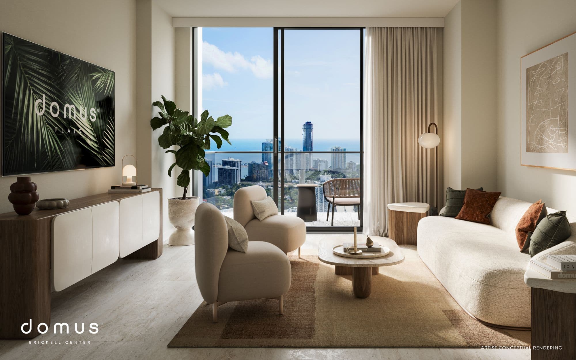 Sala con vista a la ciudad