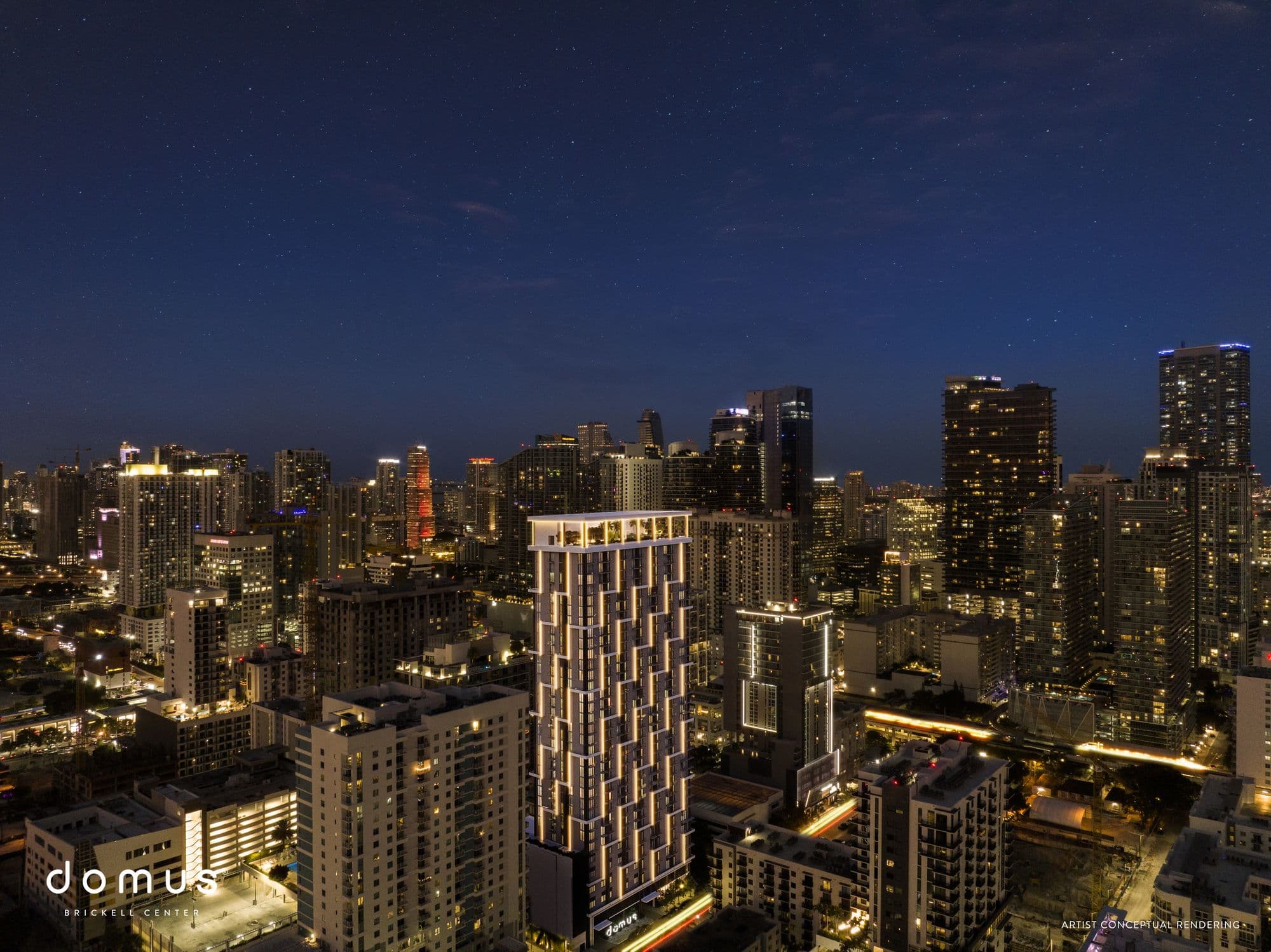Domus Brickell Center de noche