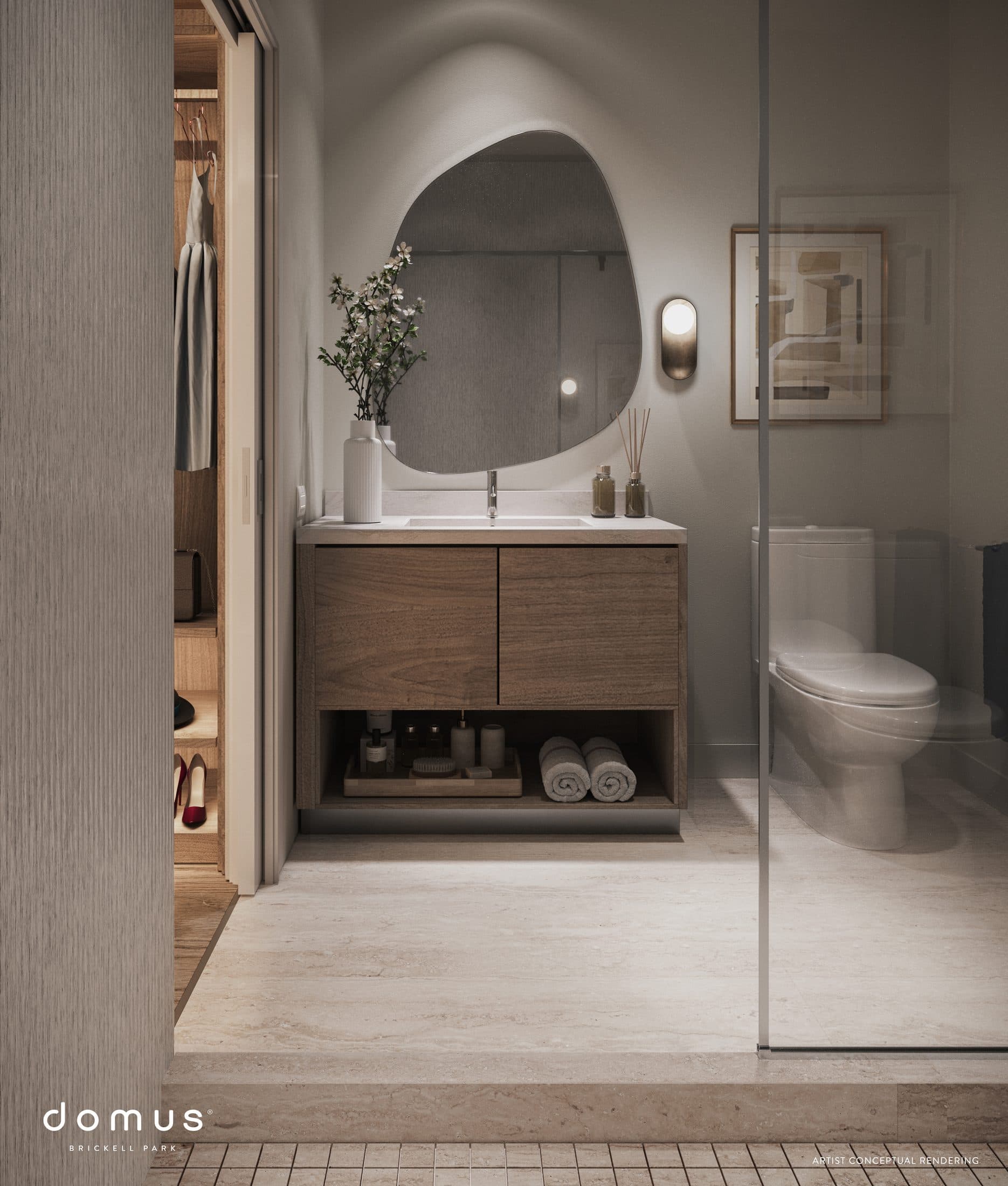 Baño con ducha de vidrio