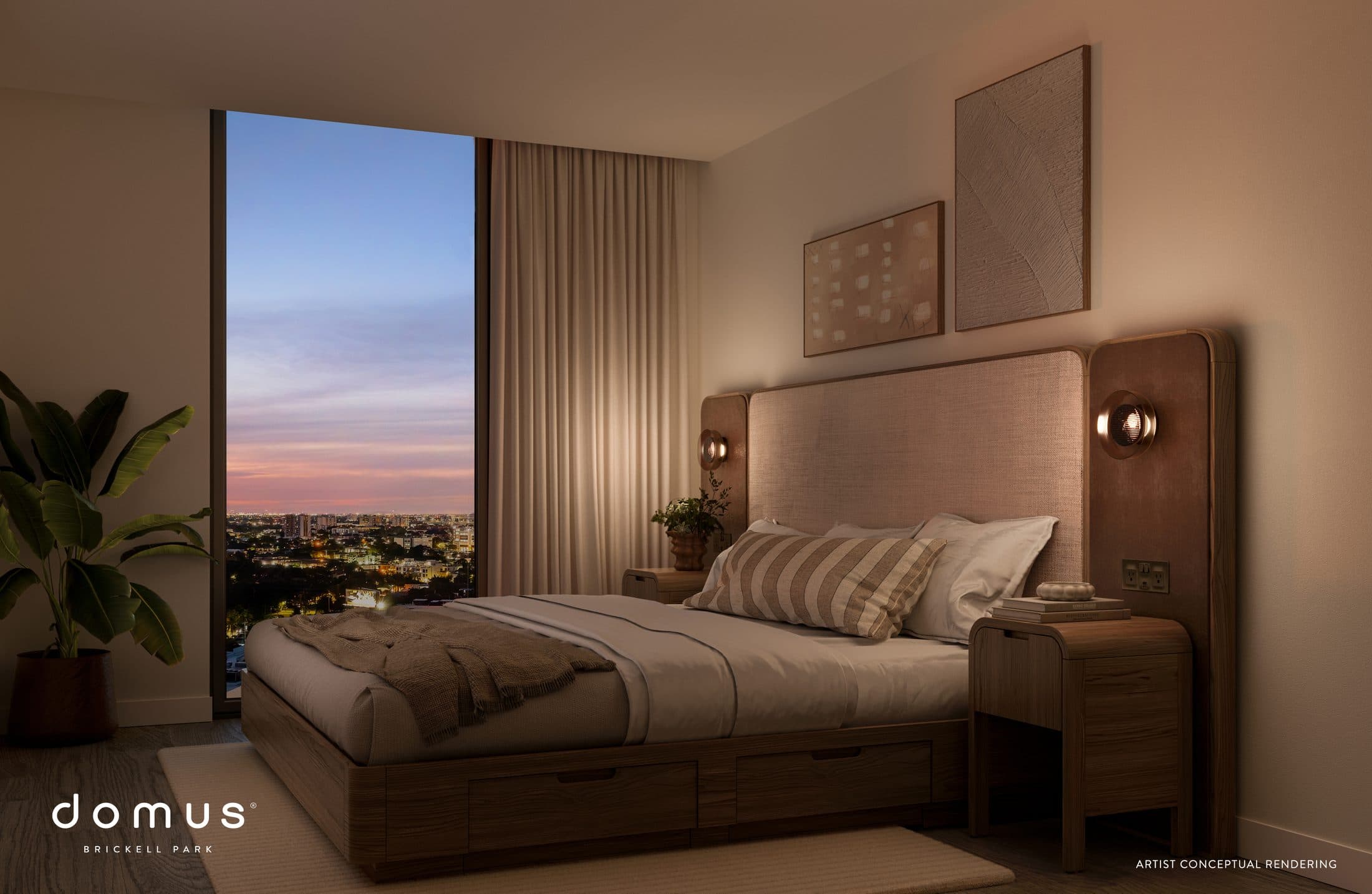 Dormitorio de un apartamento de 1 dormitorio (línea 07)