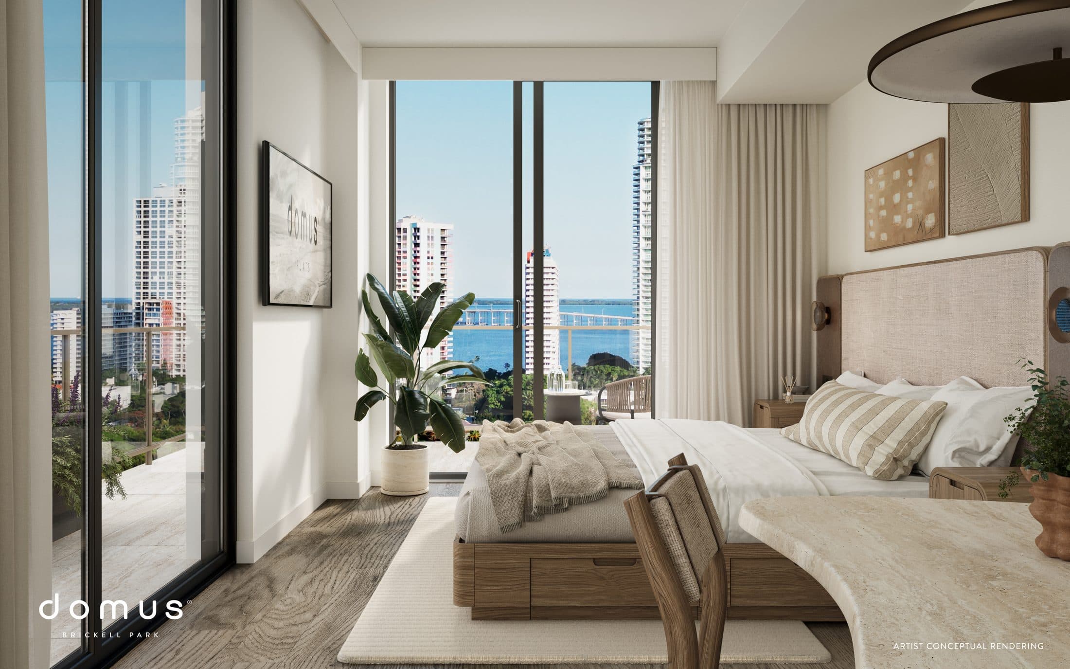 Estudio amueblado con vista a la bahía (línea 04)