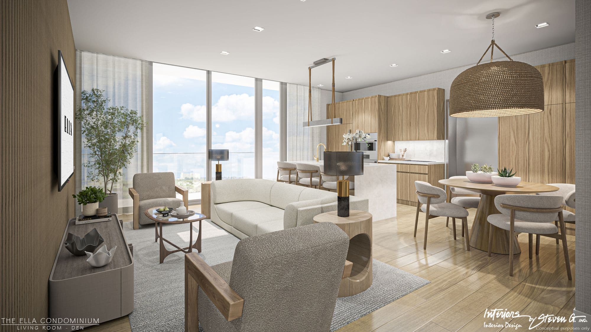 Sala de un penthouse