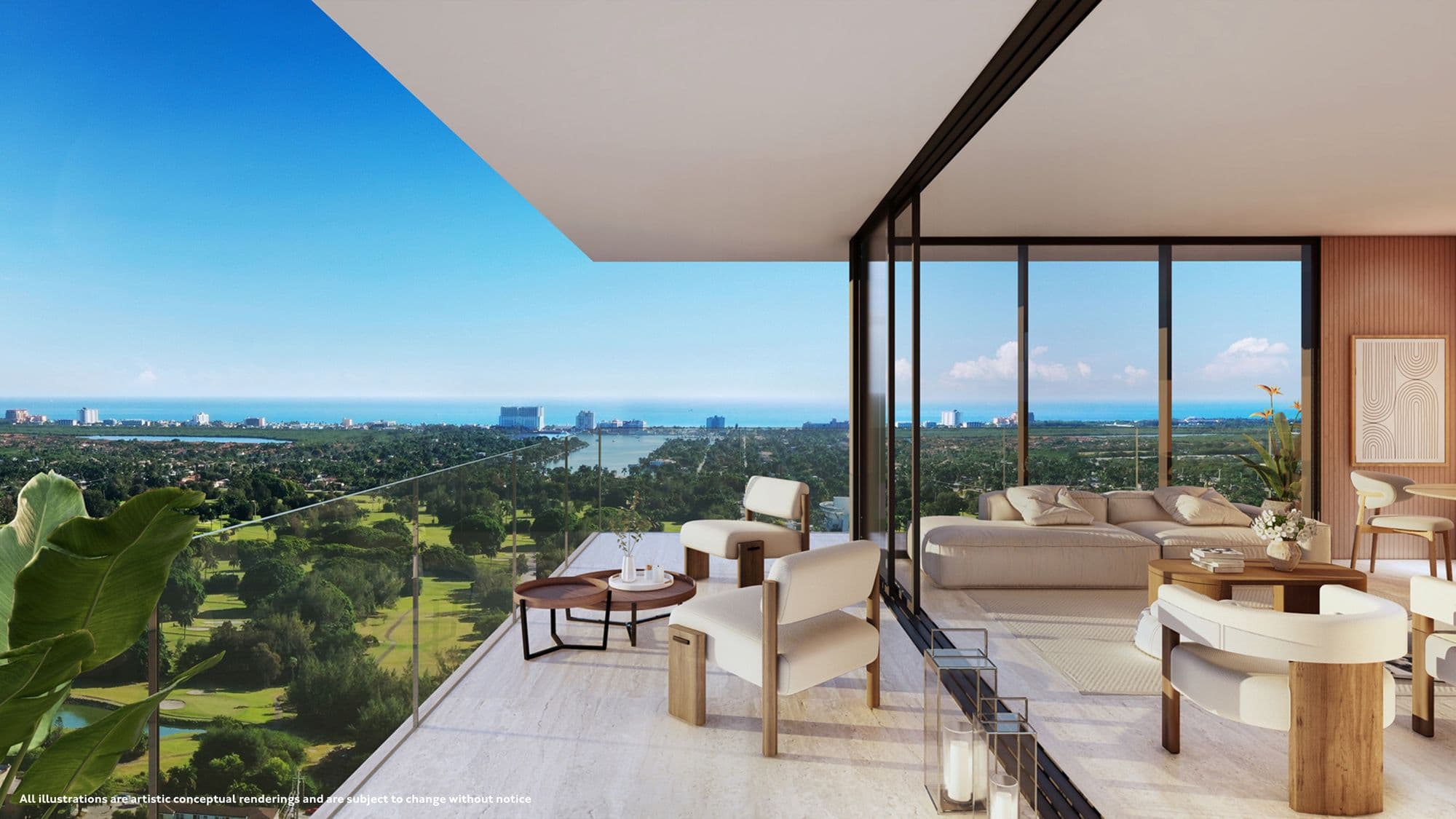 Terraza con vista al golf