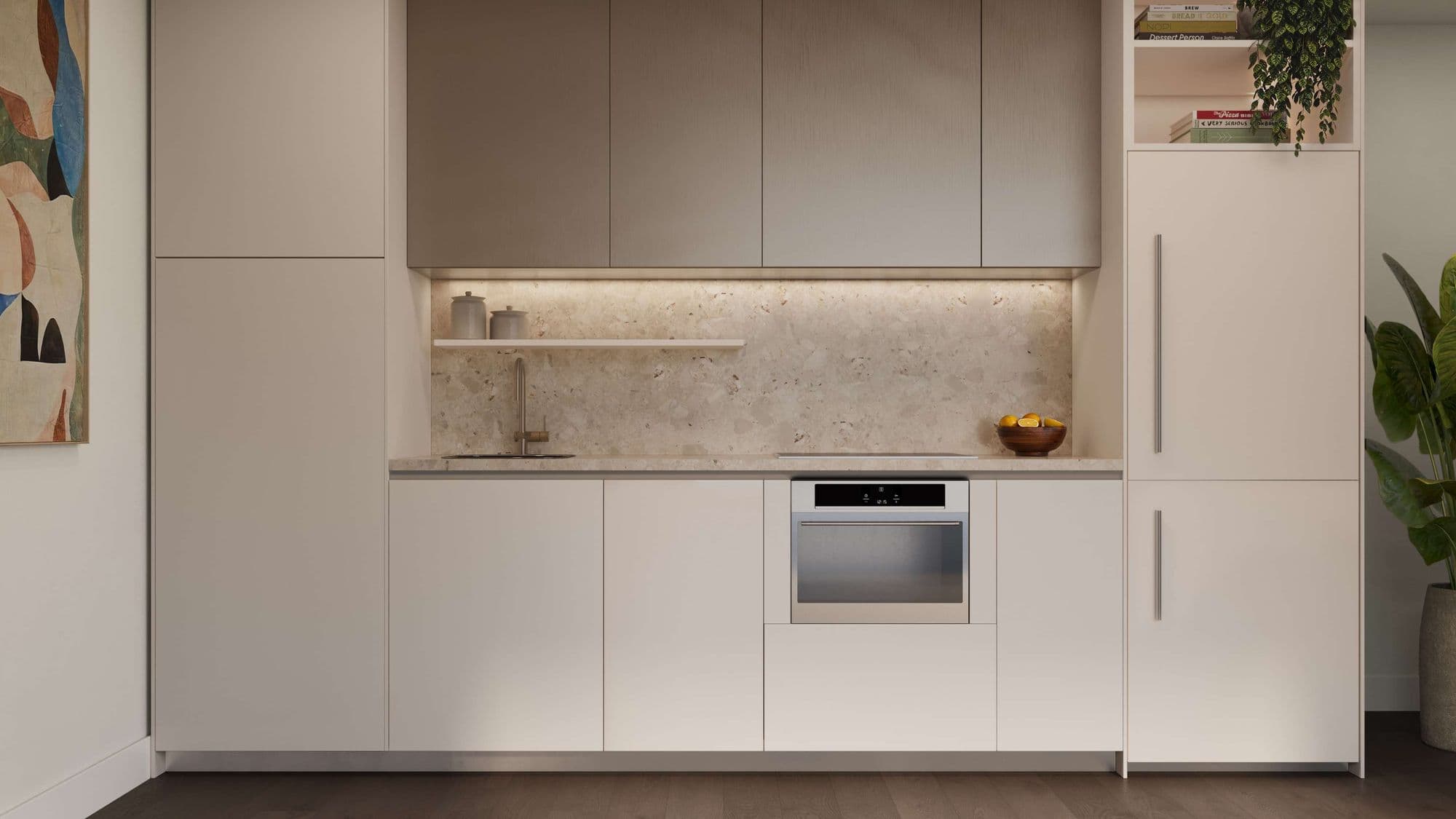 Cocina con horno speed oven