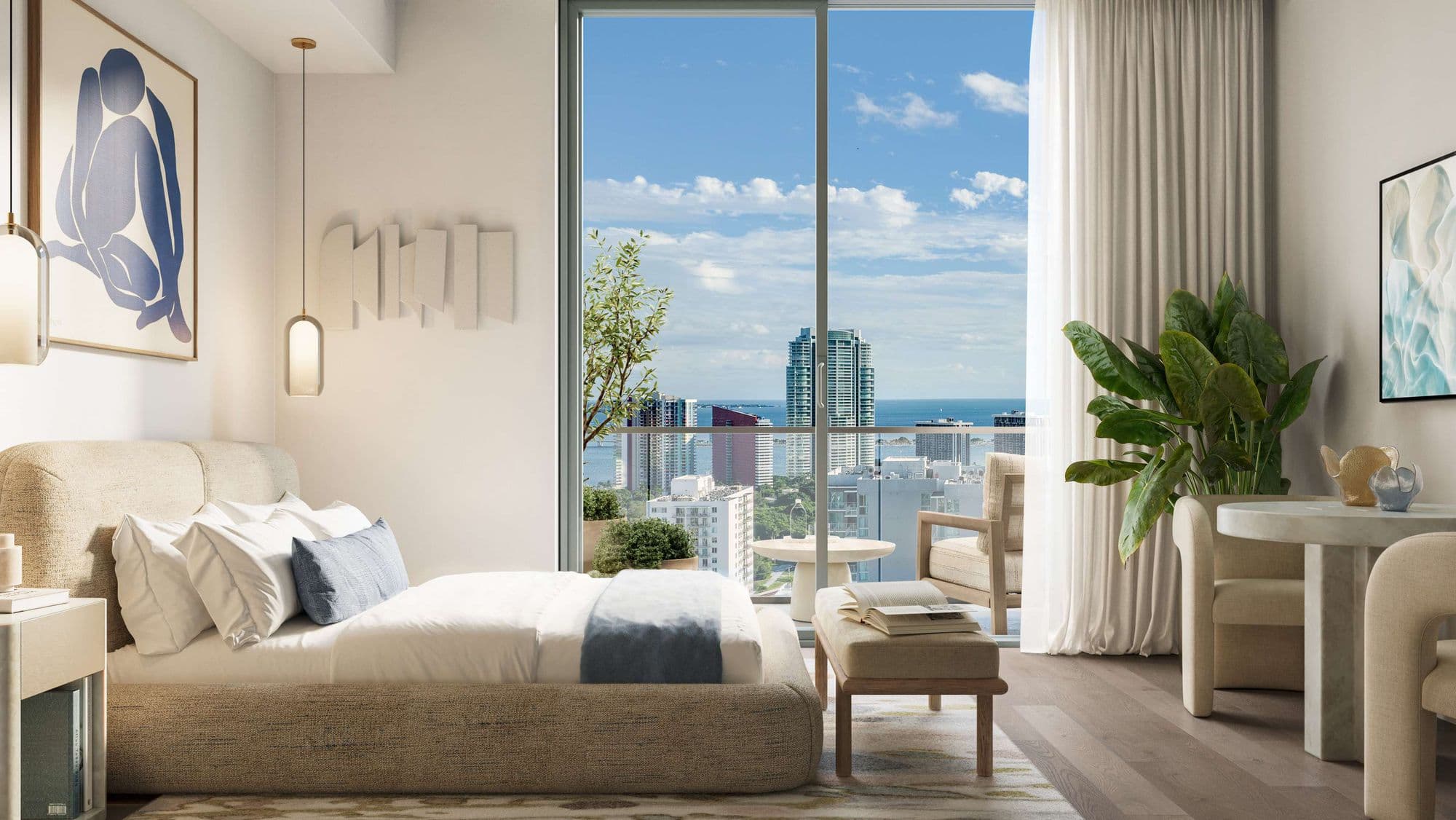 Estudio con vista a Brickell