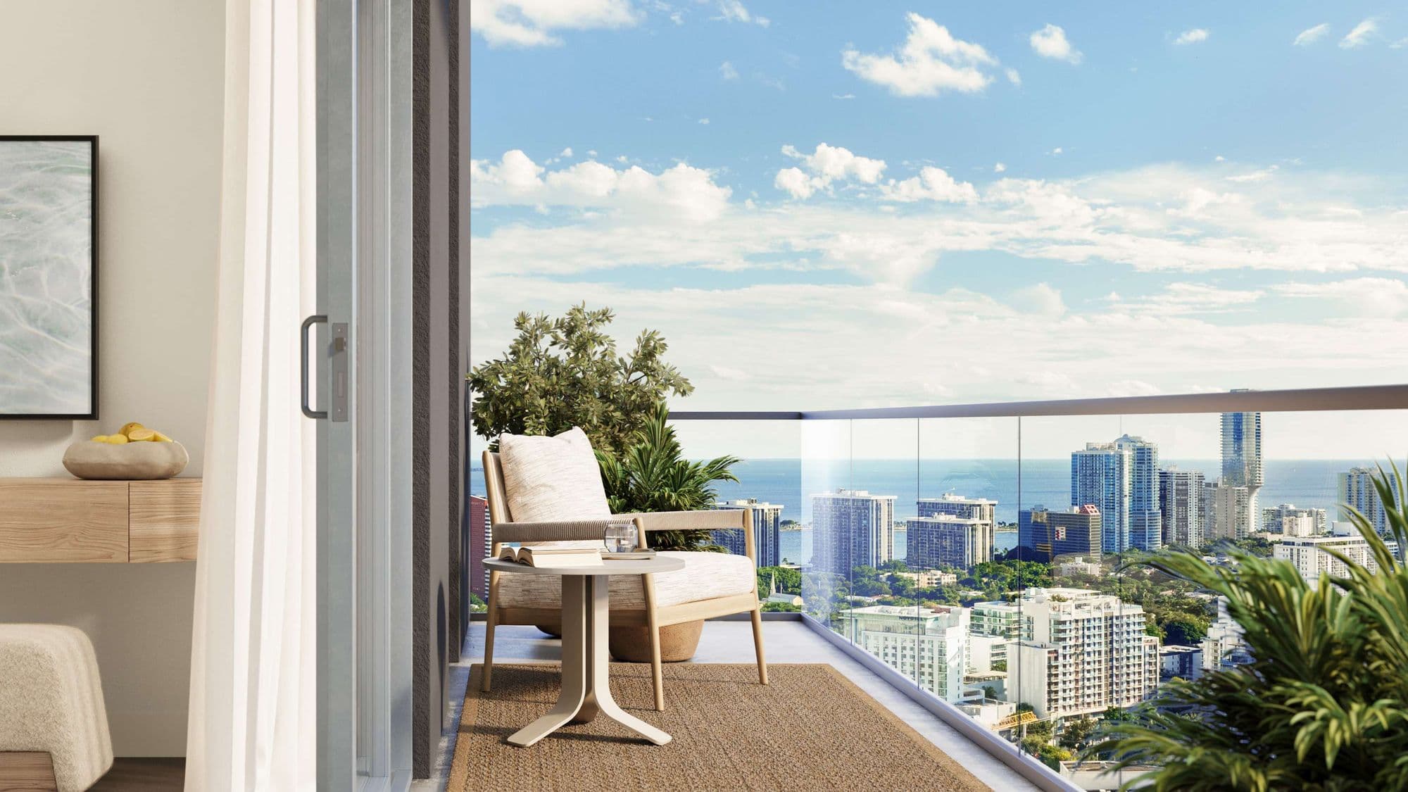 Balcón con vista a la ciudad