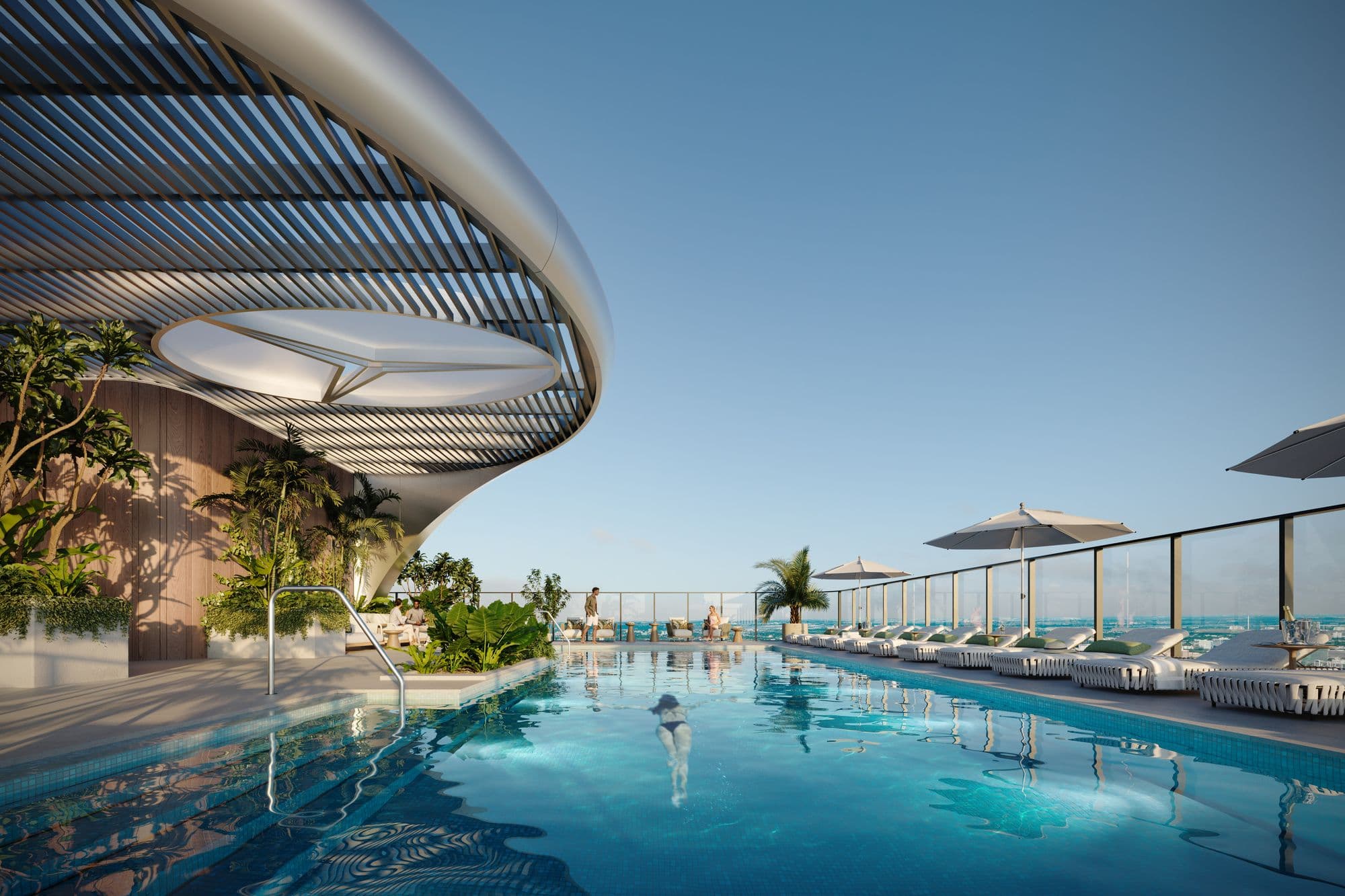 Piscina en la azotea