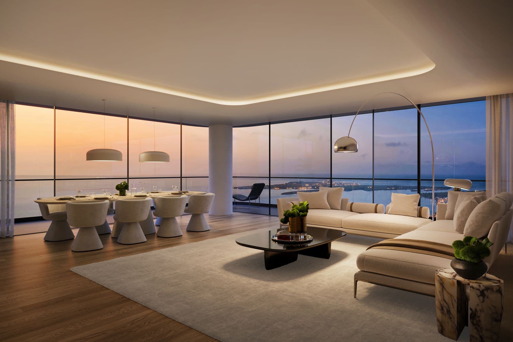 Sala al atardecer