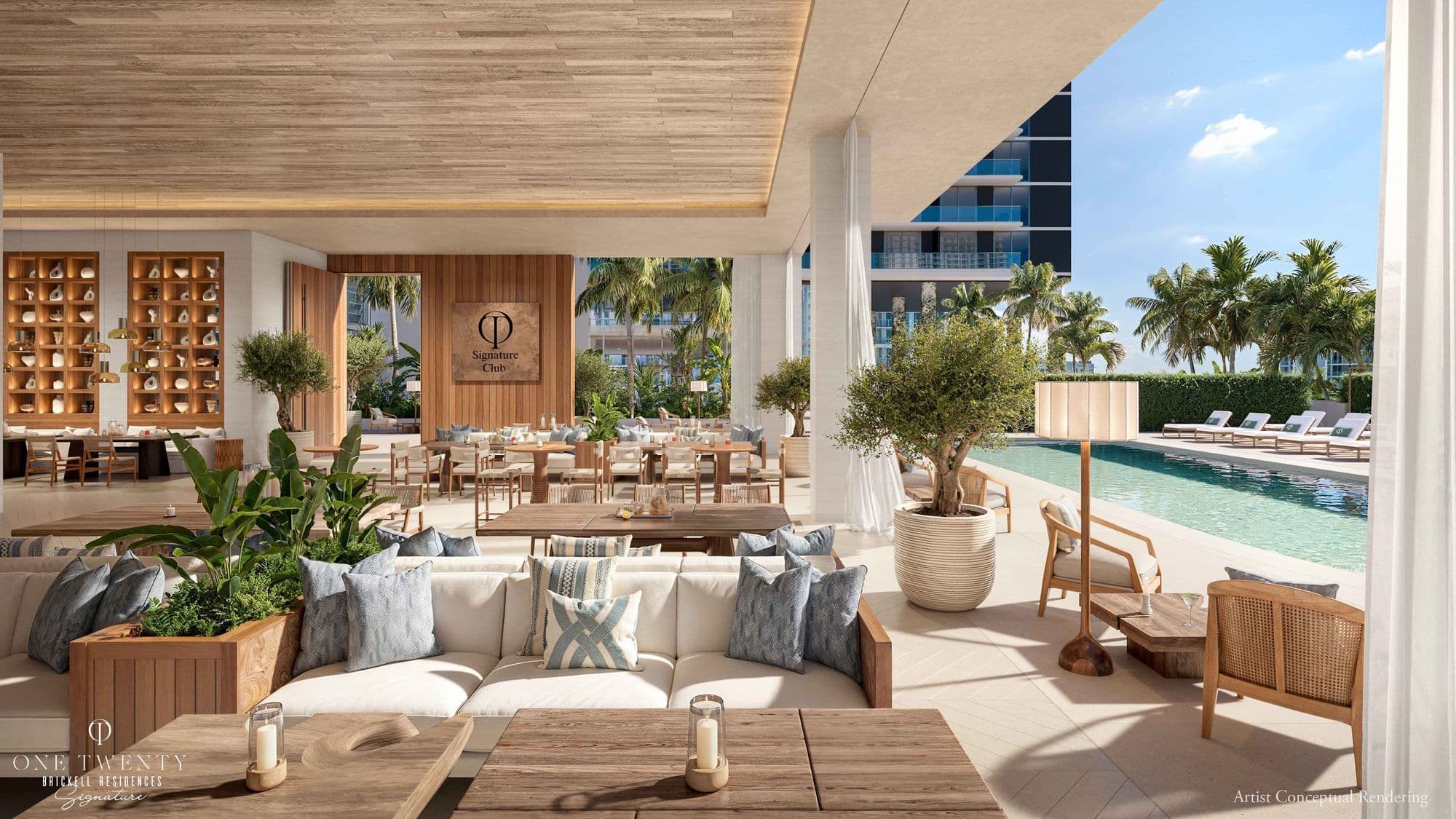 One Twenty Signature Club junto a la piscina