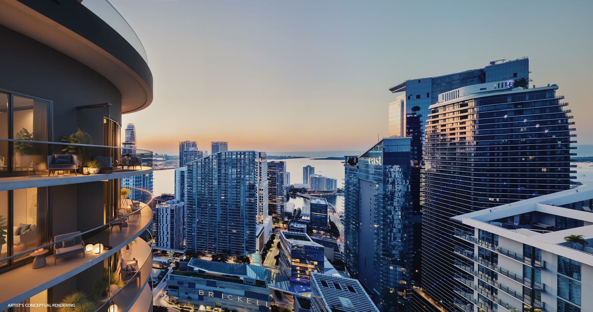Vista desde el balcón hacia Brickell
