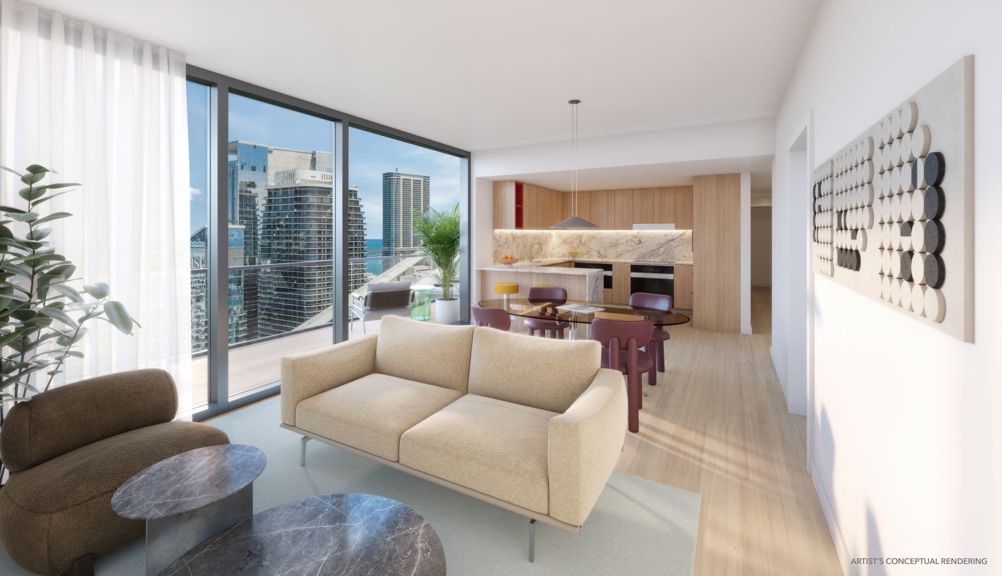 Sala de un penthouse
