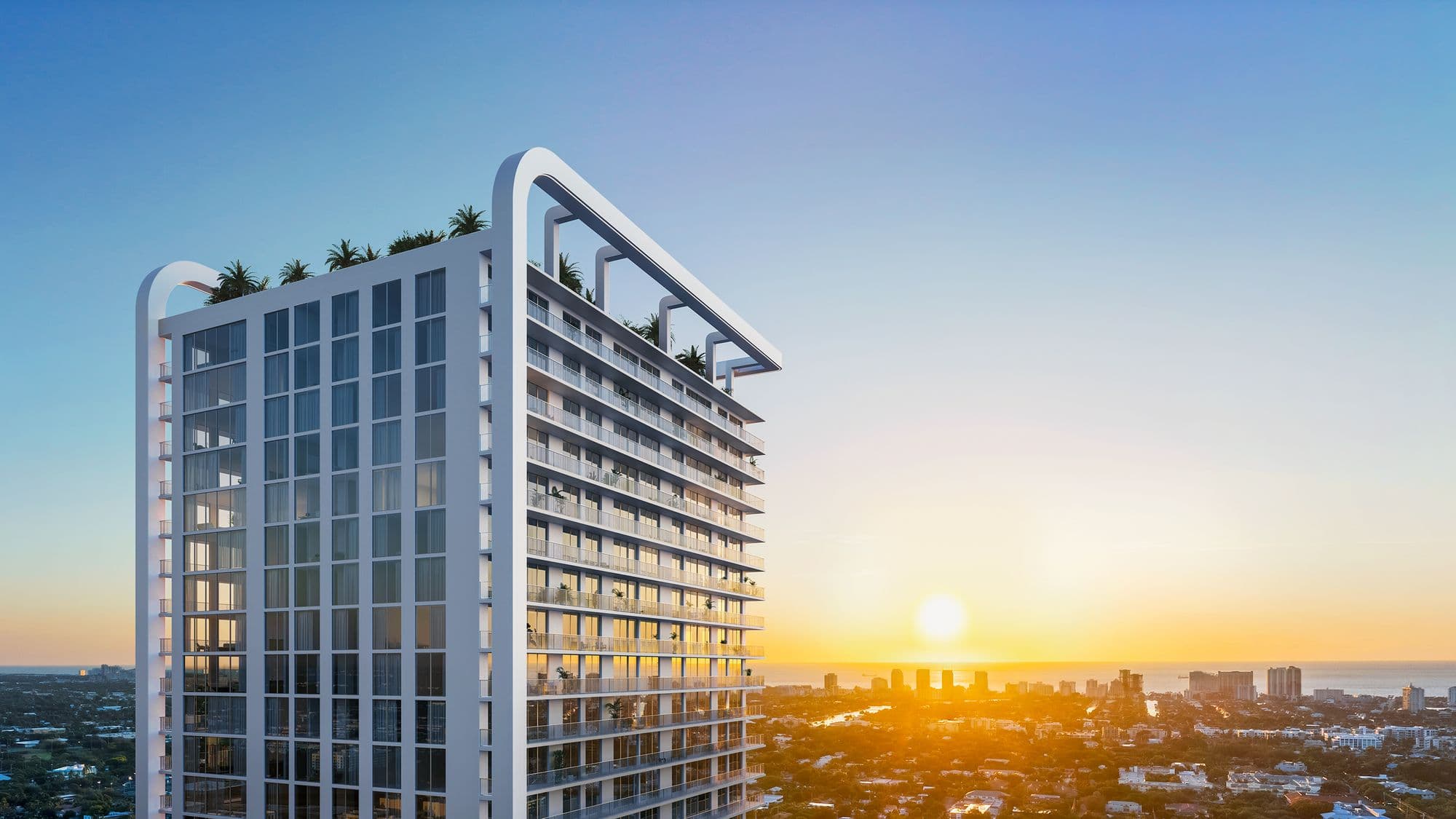 Viceroy Residences Fort Lauderdale al atardecer